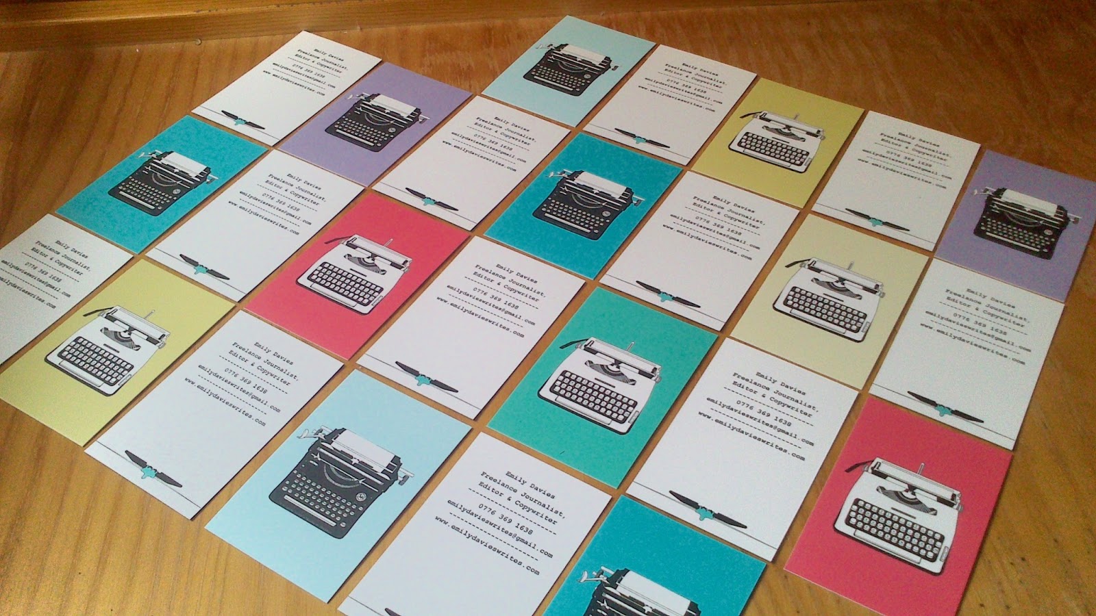 Vintage Typewriter Business Cards 2